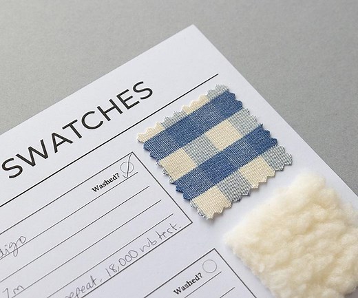 DIY Fabric Swatch Book (  FREE Template to Print)