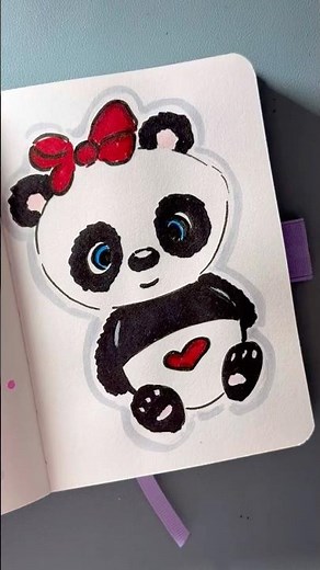 Draw This Cute Panda 🐼❤️ | So Easy Anyone Can Do It!