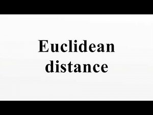 Euclidean distance