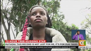 40K views · 1.3K reactions | 72-hour tree-hugging star: Muthoni speaks days after hugging a tree for 72 hours. Muthoni’s record under review by Guinness World Records Muthoni: This record is not just for me, it’s for our trees #CitizenWeekend | Citizen TV Kenya | Facebook
