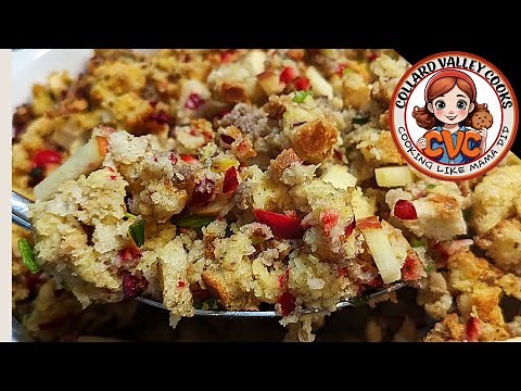 Sausage & Apple Dressing - Mama's Southern Recipes - Stuffing Recipe - Step by Step - How to Cook