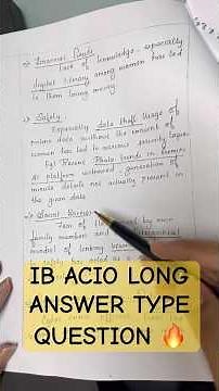 IB ACIO LONG ANSWER TYPE QUESTIONS | VYASA IAS
