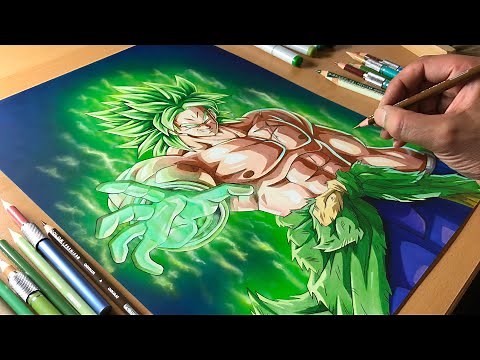 Drawing BROLY - Dragon Ball Super Artwork - Timelapse | Artology