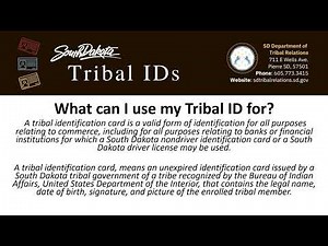 South Dakota Tribal Identification Cards