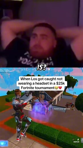 When Los got caught not wearing a headset in a $25k Fortnite tournament😭💔 #lospollostvmoments #lospollostv #lospollos