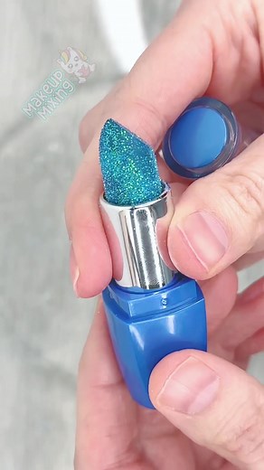 Slime Coloring with Lipstick | Relaxing Blue Slime Mixing ASMR