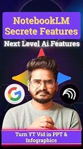 NotebookLM - YouTube → Slides + Infographic in 30 Seconds 🤯 #notebooklm