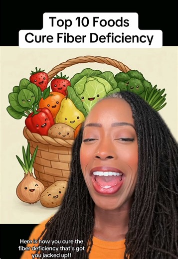 Ok we talked about what a FIBER DEFICIENCY is but let’s talk about how you CURE IT. Here is how much fiber you need daily: Women- 20-30g Men- 30-40g Now everyone is asking which foods? Which foods?? Well here are the foods… starting at the top. I need you to bookmark this so you can add it to your diet. Pronto! What’s next?! #fiber #eatthisnotthat #learnontiktok #reversedisease #nutritionaldeficiencies