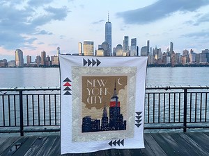 NYC Quilt Pattern PDF | Modern Quilt With Fabric Panel | New York City Skyline Quilt | Beginner Friendly Quilt Pattern - Etsy