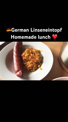 A Cozy Homemade German Lunch 🍽️🇩🇪 Linseneintopf!