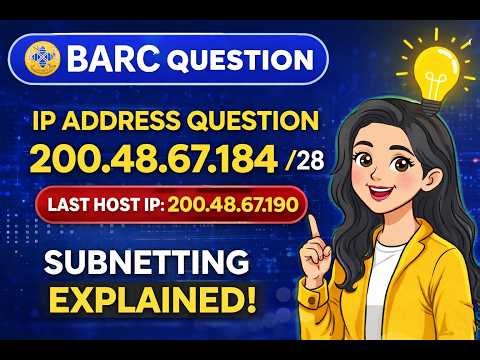 BARC 2026 | Subnetting Trick in 5 Minutes 🔥 | IP Address Questions Made Easy