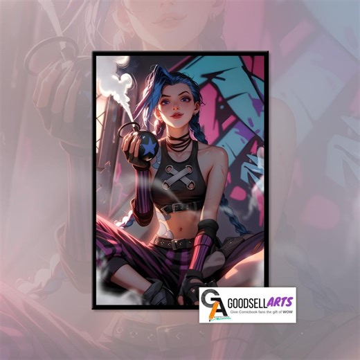 Arcane Jinx Poster Print, League of Legends Arcane Art, Video Game Poster, Anime Poster Art, Jinx Powder Game Room Decor, Gift for Him - Etsy
