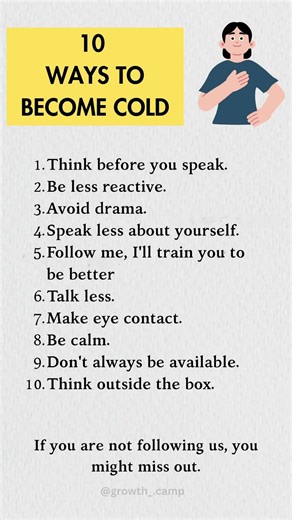 10 Ways To Become Cold #motivation #masteringdiscipline #quotes
