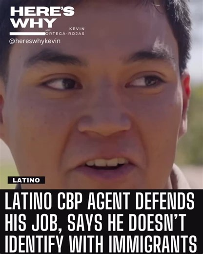 Here’s Why w/ Kevin Ortega-Rojas on Instagram: "“They didn’t come in the right way so they aren’t my kind,” a 20-year-old border patrol recruit defends his decision to take this job. During this CNN interview, CBP said that nearly half of their recruits were Latinos. Reporter: @david_culver Source: CNN - - - #HeresWhy #LatinosForTrump #MAGA #Immigration #Viral"