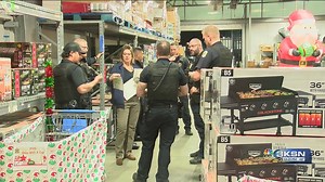 Shop with a cop: Wichita police officers swapping patrol cars for shopping carts