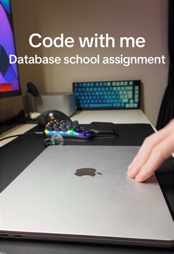 Code with me for my database assingment #codewithme #studywithme #developer #coding #student