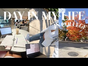 DAY IN MY LIFE IN COLLEGE | classes, homework, & dorm living