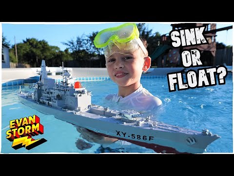 Float or Sink? Military Navy Crusier Toy Boat