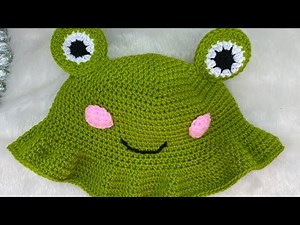 Crochet bucket hat 🍓🐸 / Crochet strawberry hat / Crochet frog hat