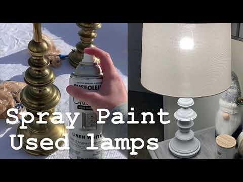 EASY DIY Chalk Spray Paint Used BRASS Lamps
