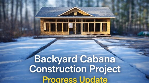 Backyard cabana construction project progress update