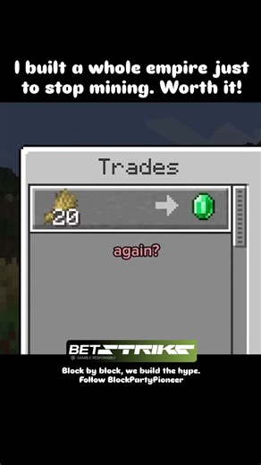 From barely getting 25 Emeralds to building an entire Emerald Pyramid! That's the character arc we're here for. It's a journey of patience, large-scale farming, and pure dedication to avoiding manual labor. The Villager's reaction to the massive farm says it all. Who's the Nestor in your world? Tag your best-trade Villager! ​We craft the most entertaining, cinematic, and viral stories from the Overworld. If you love content that makes you laugh and inspires your next massive project, you are for