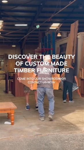Naturally Timber invites you behind the scenes at our workshop. See craftsmen shape solid timber into one-off furniture. 🪵 Select your timber ✏️ Choose your design 📐 Customise the size to suit your space 🚚 Delivered to your door Contact us today to organise your custom quote! 📞 | Naturally Timber
