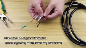 EP 2 Pack 3 ft 14/3C SJTW Appliance and Power Tool Cord, 14 Gauge 3 Prong Heavy Duty Replacement Power Supply Cord Cable, 110V 115V 120V AC Pigtail, 15A, 1875w, Gray