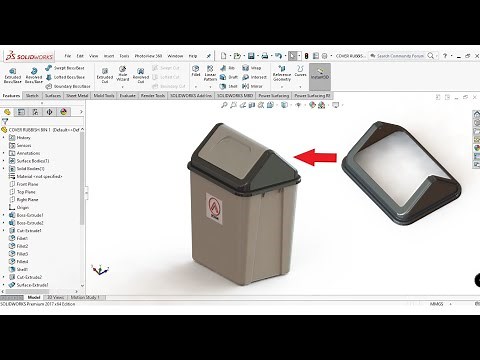 SOLIDWORKS Advanced Modeling - Rubbish Bin - Recycle Bin 2/3