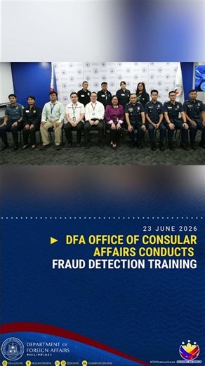 DFA Office of Consular Affairs Conducts Fraud Detection Training