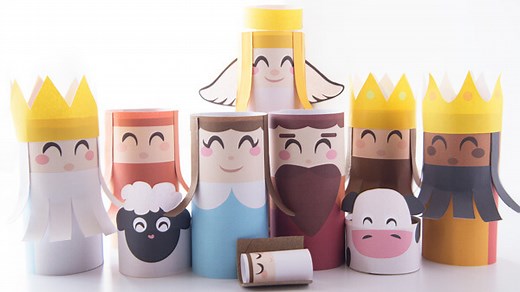 Toilet Paper Roll Nativity Craft for Kids