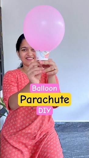 Simple balloon craft | Balloon Parachute | DIY #shortsfeed #ballooncrafts #balloon