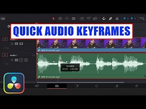 DaVinci Resolve Quick Audio Key Frames [ Easily Adjust dB Volume at Specific Points ] Tutorial