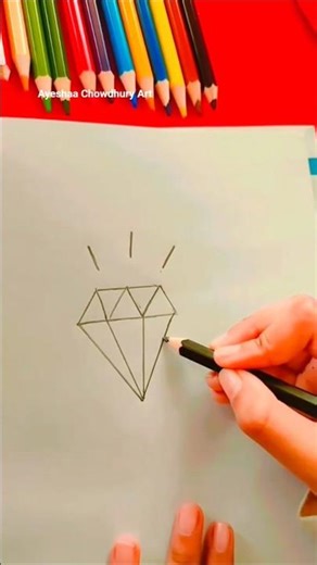 Diamond form W latte 💎 #shorts #drawing #daimond #daimonddrawing #creative #viral