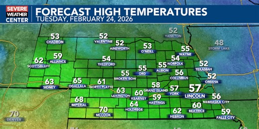 Mild temperatures return today, rain chance Wednesday
