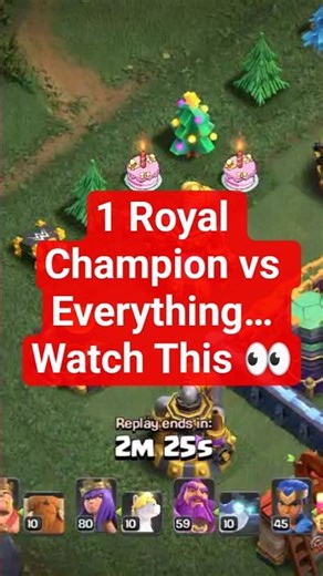 1 Royal Champion vs Everything… 👀 #shorts #clashofclans #coc #royalchampion #clashofclansshorts
