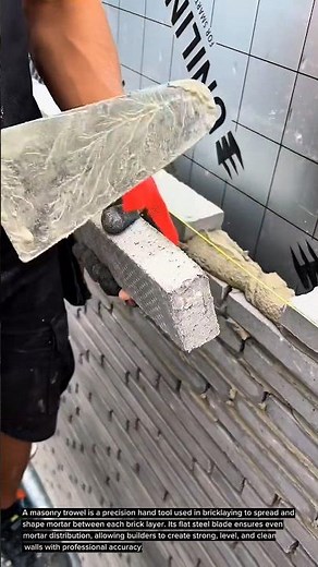 “Satisfying Bricklaying Technique Using a Masonry Trowel – Pro Brickwork for Perfect Walls”