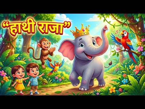 हाथी राजा 🐘 | Hindi Nursery Rhyme for Kids | Elephant Song for Children | Kids Rhymes Hindi