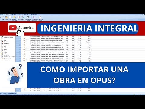 COMO IMPORTAR UNA OBRA EN OPUS