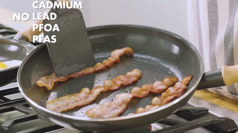 GreenPan Hudson Healthy Ceramic Nonstick, 8 Piece Cookware Pots and Pans Set, Vintage Wood Inspired Handle, PFAS-Free, Dishwasher Safe, Black