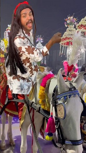 Amira sat on the horse and went to her grandmother's village 🎠🙏🤣 #amaira #horse #funny #twist