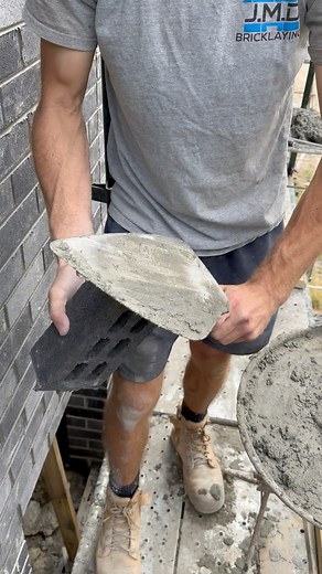 1.8M views · 12K reactions | Buttering the last brick tutorial  #bricklaying #tutorial #asmr #asmrsounds | J.M.D Bricklaying | Facebook