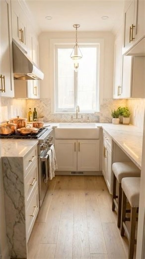 From Tiny to Luxury ✨ Small Kitchen Transformation | Stunning Before & After #Shorts