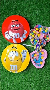 Satisfying with Rainbow M&M'S Candy Unpacking From Glossy Containers ASMR Beads Surprise