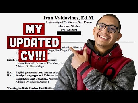 HOW TO WRITE A CV FOR GRADUATE SCHOOL? | My Updated CV for Graduate School! | PhD Example