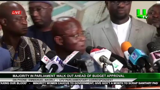 Majority in Parliament walk out ahead of budget approval #UTVNews | UTV Ghana