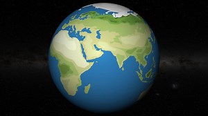 Animation of Earth zooming into Beirut location