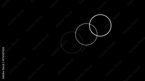 White circle decorative background. Abstract looping white circles wallpaper for any device. Abstract background with hand sketched sacred geometry drawing. Tribal style. Vector illustration. Stock Video