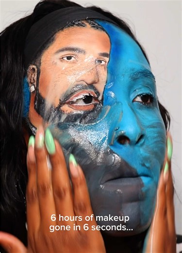 Creative Makeup Transformation Inspired by Drake