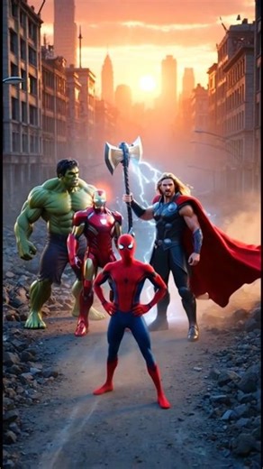 Hulk vs Thanos Team Fight 💥 | Ultimate Marvel Battle | Hulk Smash in Shehar #viral #avengers #hulk